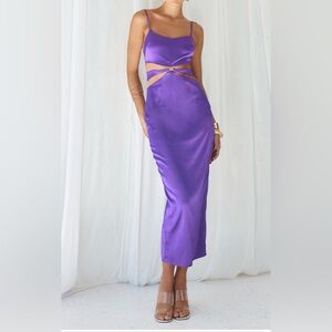 Purple Imani slip dress Runaway the label